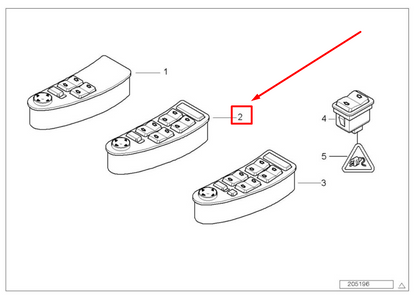 new bmw 5 e39 window switch control 61319362762 9362762 original