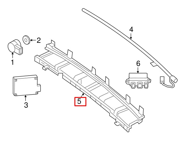 NEW MERCEDES BENZ C W205 REAR BUMPER SENSOR BRACKET HOLDER A2058854414 ORIGINAL