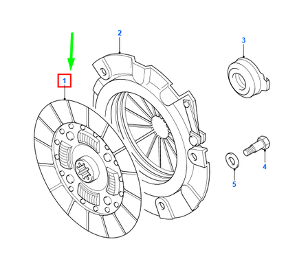 new ford ranger mk3 clutch disc assy xm34-7550-bg 4403256 original