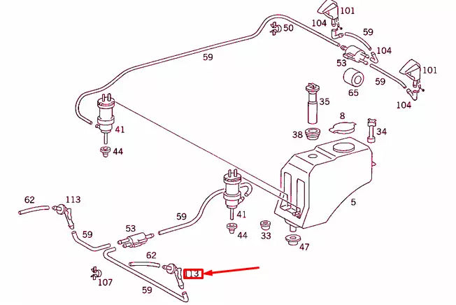 NEW MERCEDES-BENZ E W124 HEADLAMP WASHER NOZZLE A2018690124 ORIGINAL
