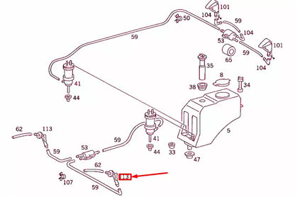 NEW MERCEDES-BENZ E W124 HEADLAMP WASHER NOZZLE A2018690124 ORIGINAL