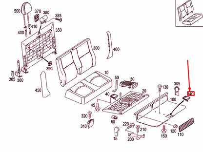 NEW MB E T-MODEL S211 FOLDING SEAT REAR FLOOR CLOSURE A21168021849051 ORIGINAL