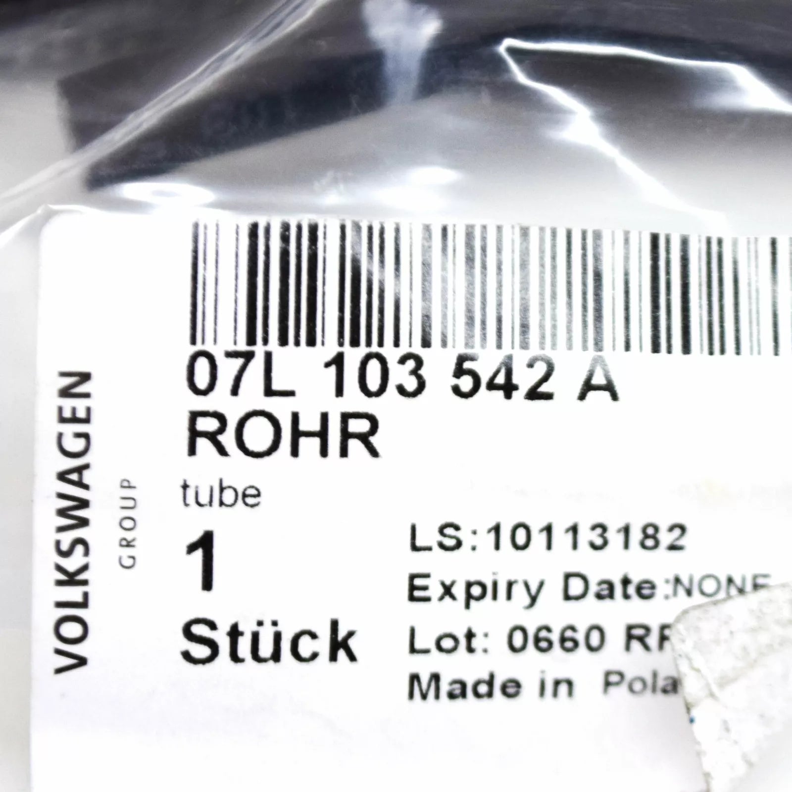 NEW AUDI RS6 AVANT C6 CYLINDER HEAD BREATHER PIPE LINE 07L103542A ORIGINAL