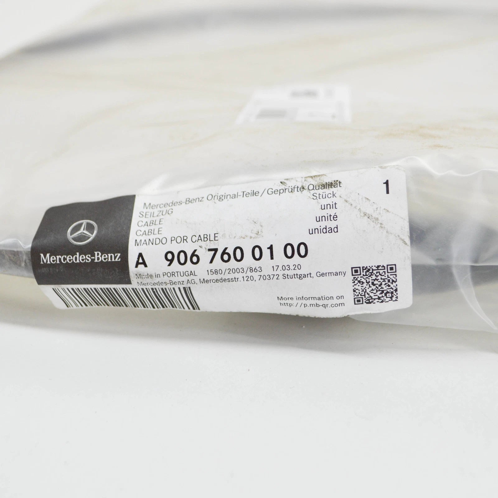 NEW MERCEDES BENZ SPRINTER 906 REAR SLIDING DOOR-CABLE A9067600100 ORIGINAL