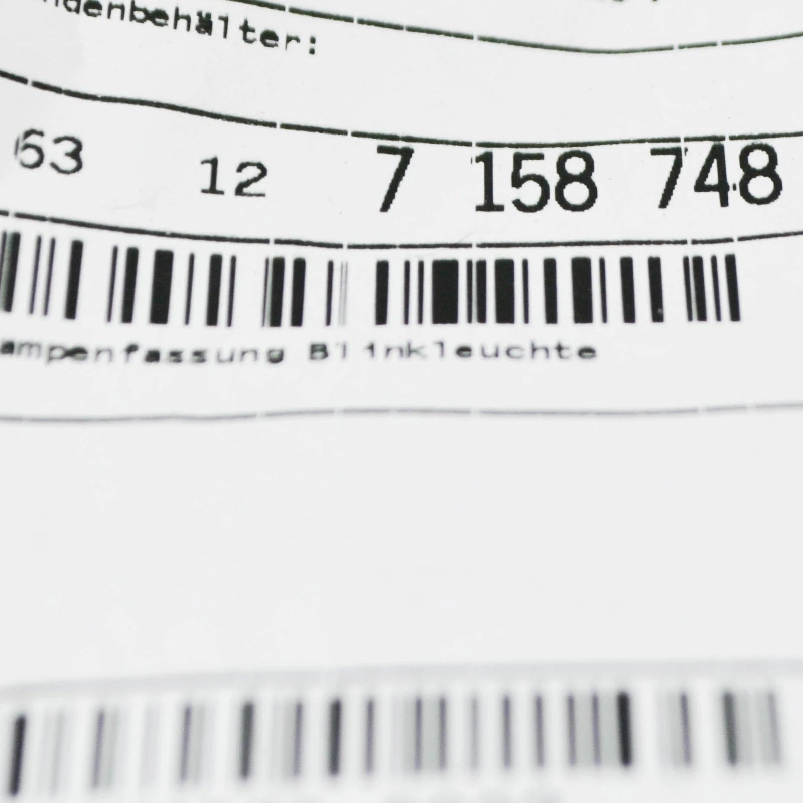 NEW BMW Z4 ROADSTER E85 TURN INDICATOR BULB SOCKET 63127158748 7158748 ORIGINAL