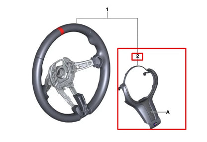 NEW BMW 1 F20 M STEERING WHEEL ALCANTARA COVER 32302231982 ORIGINAL
