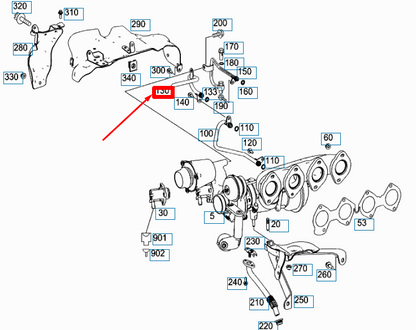NEW MERCEDES-BENZ C W204 WATER RETURN LINE A2712031002 ORIGINAL