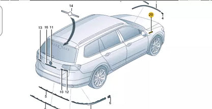 NEW VOLKSWAGEN PASSAT ALLTRACK B8 RIGH FENDER WING BADGE 3G9853688CBX