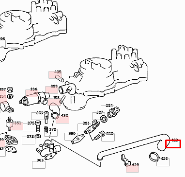 NEW MERCEDES BENZ SL R107 ENGINE CRANKCASE BREATHER HOSE A1170940391 ORIGINAL