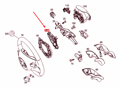 NEW MERCEDES-BENZ ML W166 STEERING WHEEL CONTACT PLATE A1664640617 ORIGINAL