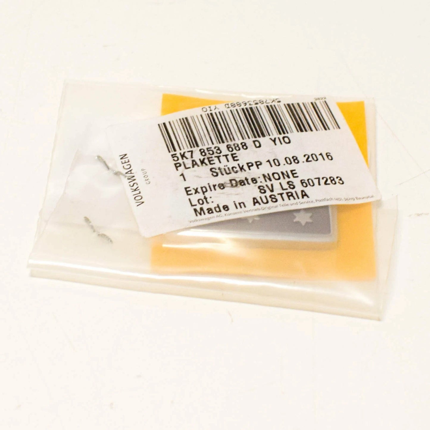 NEW VW BEETLE A5 KARMANN CHROME SIDE BADGE EMBLEM 5K7853688DYIO