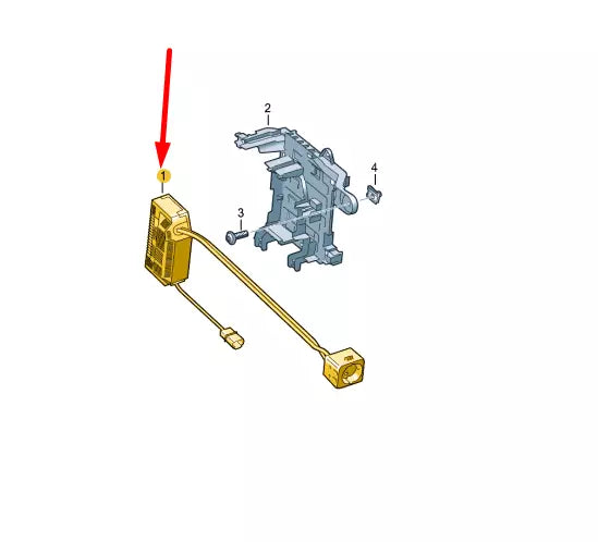 NEW VOLKSWAGEN GOLF MK8 INVERTER SOCKET WITH CABLE 3F0907155 ORIGINAL