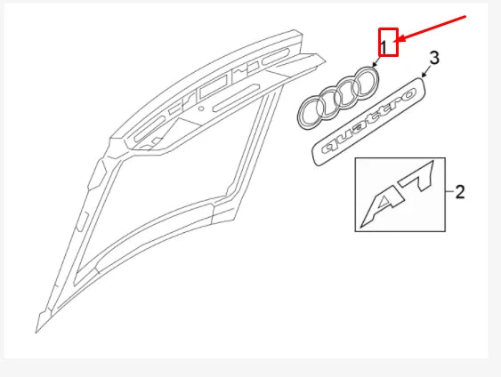 NEW AUDI A7 SPORTBACK 4G8 REAR EMBLEM BADGE 4K8853742BT94