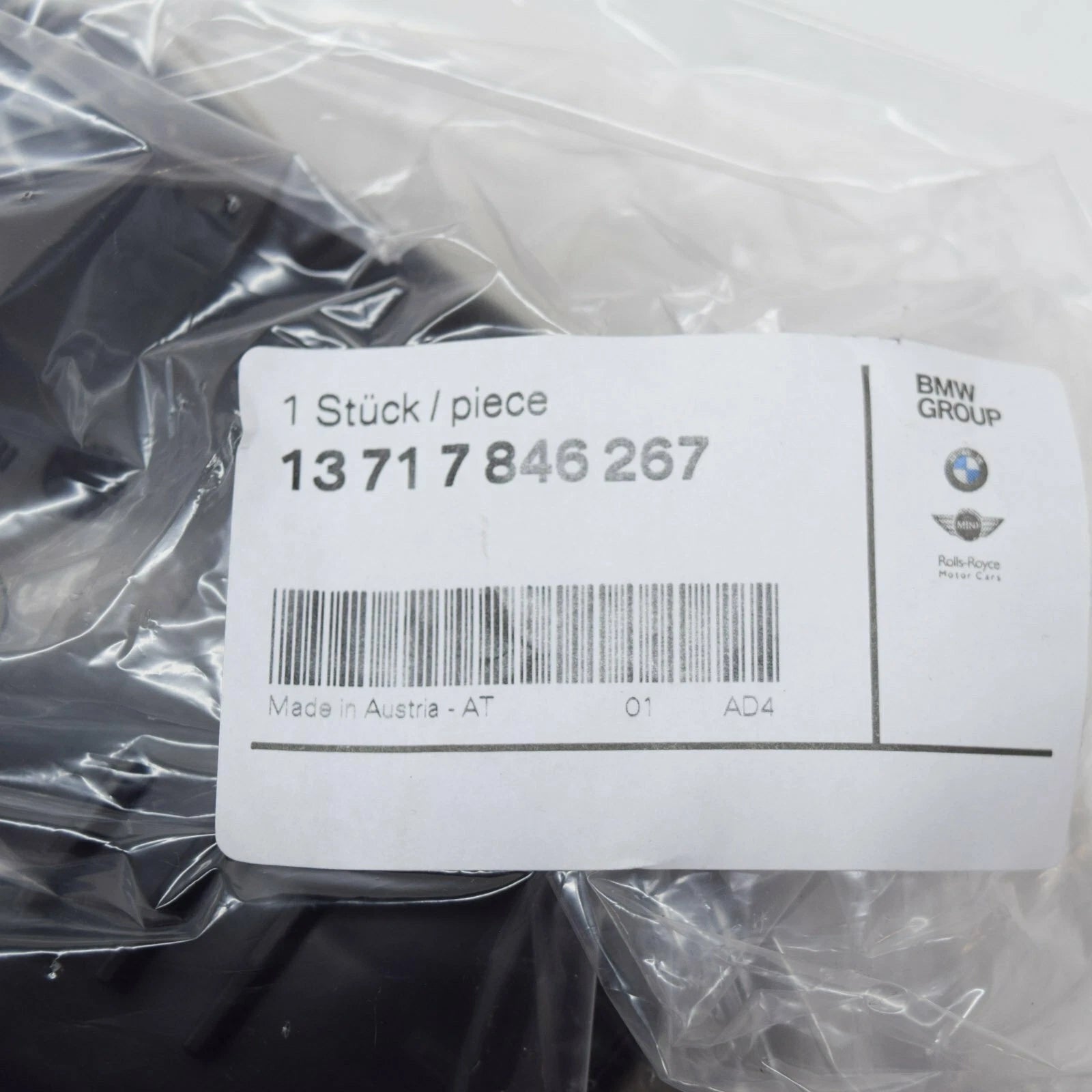 NEW BMW 3 M3 F80 LEFT AIR SUPPLY HOSE PIPE 13717846267 7846267 2017 ORIGINAL