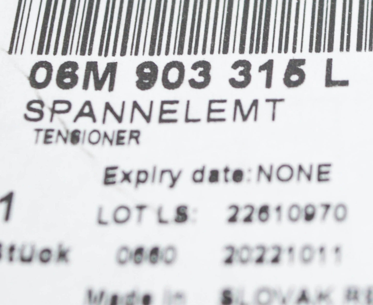 NEW AUDI A6 C8 AVANT BELT V-POLY BELT TENSIONER 06M903315L ORIGINAL