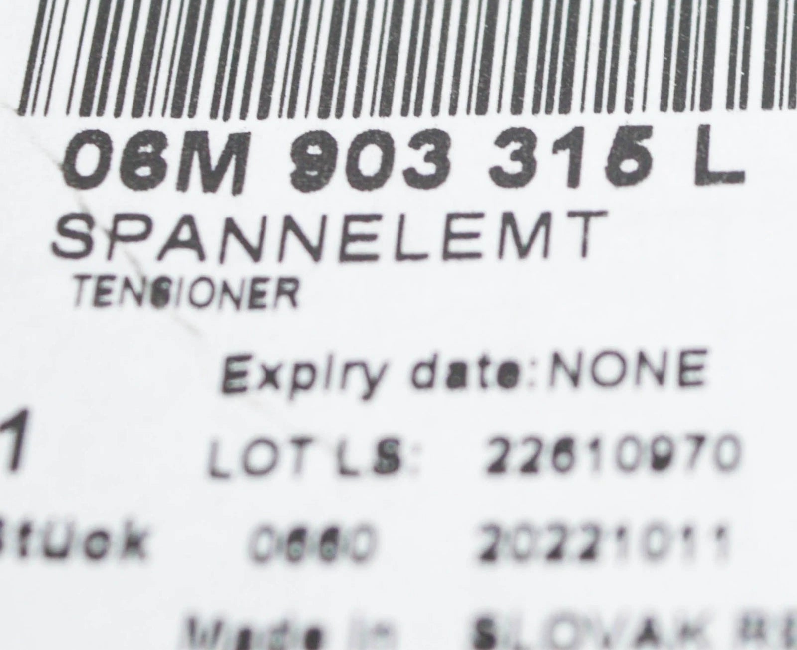 NEW AUDI A6 C8 AVANT BELT V-POLY BELT TENSIONER 06M903315L ORIGINAL