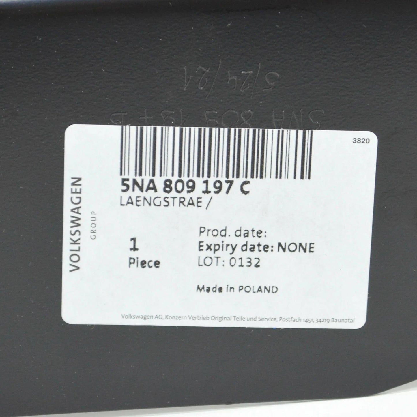 NEW VOLKSWAGEN TIGUAN AD FRONT UPPER LEFT INNER SIDE MEMBER 5NA809197C