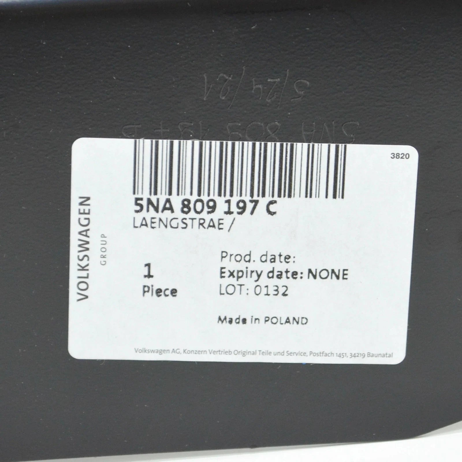 NEW VOLKSWAGEN TIGUAN AD FRONT UPPER LEFT INNER SIDE MEMBER 5NA809197C