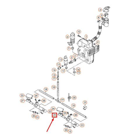 NEW VW SCIROCCO MK3 LEFT SIDE HEADLAMP WASHER NOZZLE SPRAY JET 1K8955103