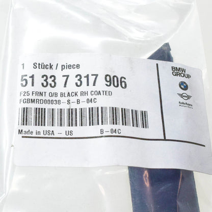 NEW BMW X3 F25 FRONT RIGHT EXTERIOR DOOR WINDOW WEATHERSTRIP 51337317906