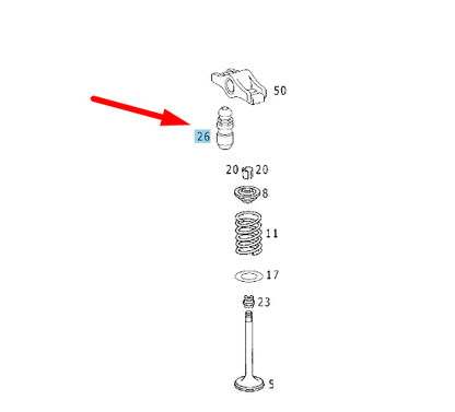 new mercedes-benz c w204 engine camshaft follower a2720500380 original