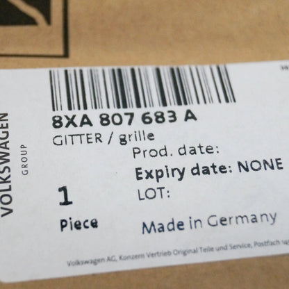 NEW AUDI A1 8X S-LINE FRONT BUMPER LOWER GRILLE CENTER 8XA807683A