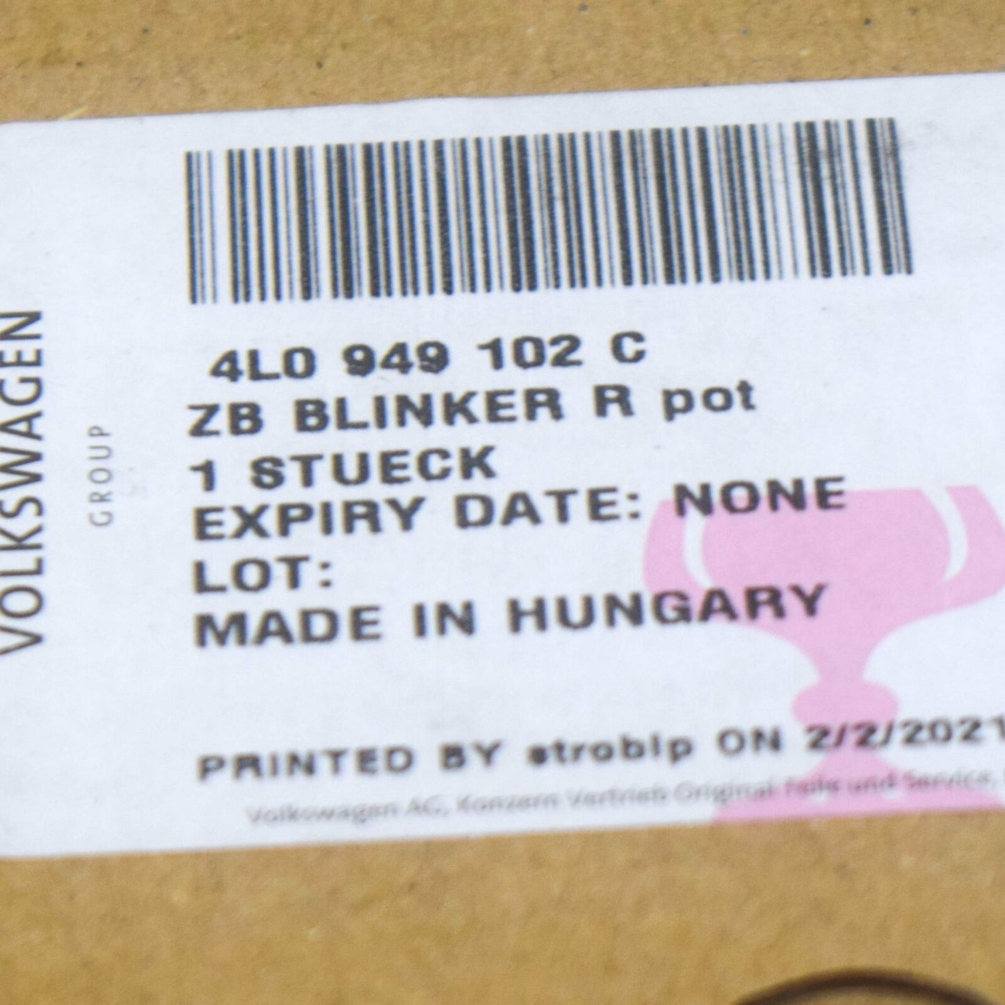 NEW AUDI Q5 SQ5 8R FRONT RIGHT DOOR MIRROR CENTER TURN INDICATOR 4L0949102C