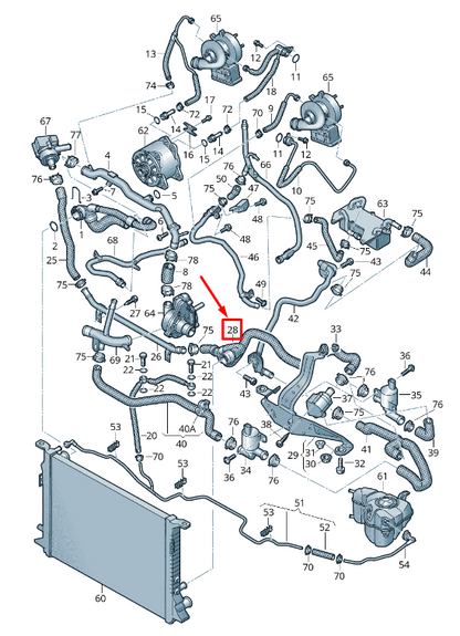 new audi a8 4h coolant hose with quick release coupling 4h0121104h original