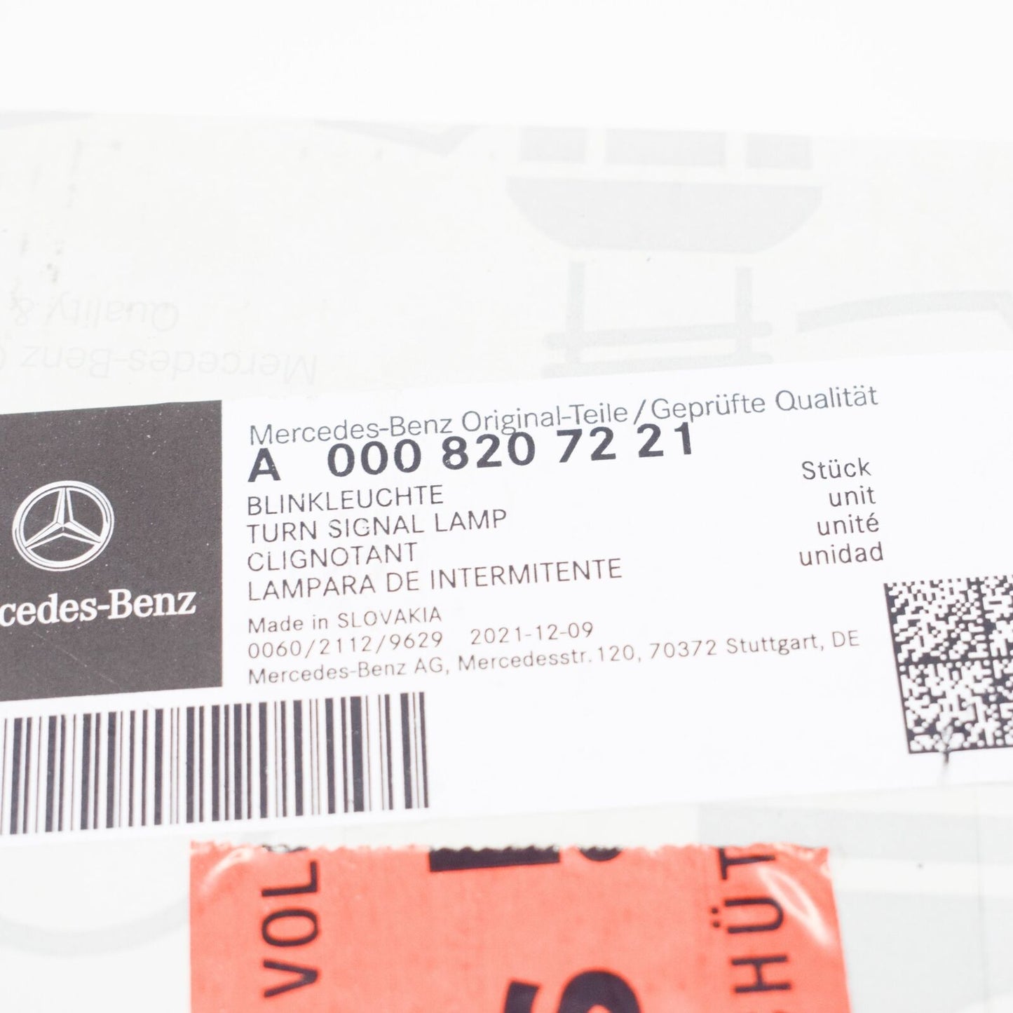 NEW MERCEDES-BENZ SPRINTER 903 BLINKER LIGHT A0008207221 ORIGINAL