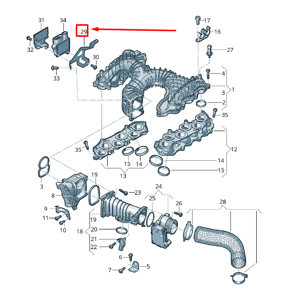NEW AUDI Q7 4M GLOW PLUG CONTROL UNIT BRACKET 059145645B ORIGINAL