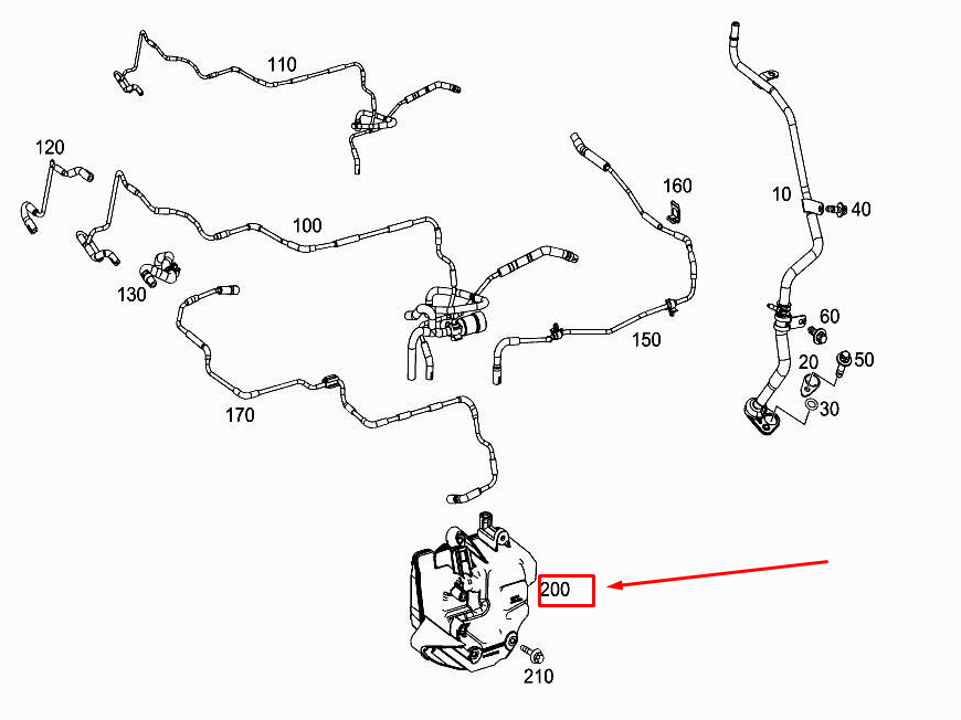 new mercedes-benz s w222 engine vacuum container a6560700068 original
