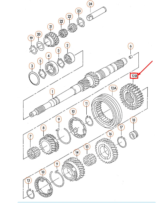 NEW AUDI A4 B7 3./4.GEAR SYNCHRONIZING HUB 01X311309 ORIGINAL
