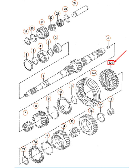 NEW AUDI A4 B7 3./4.GEAR SYNCHRONIZING HUB 01X311309 ORIGINAL
