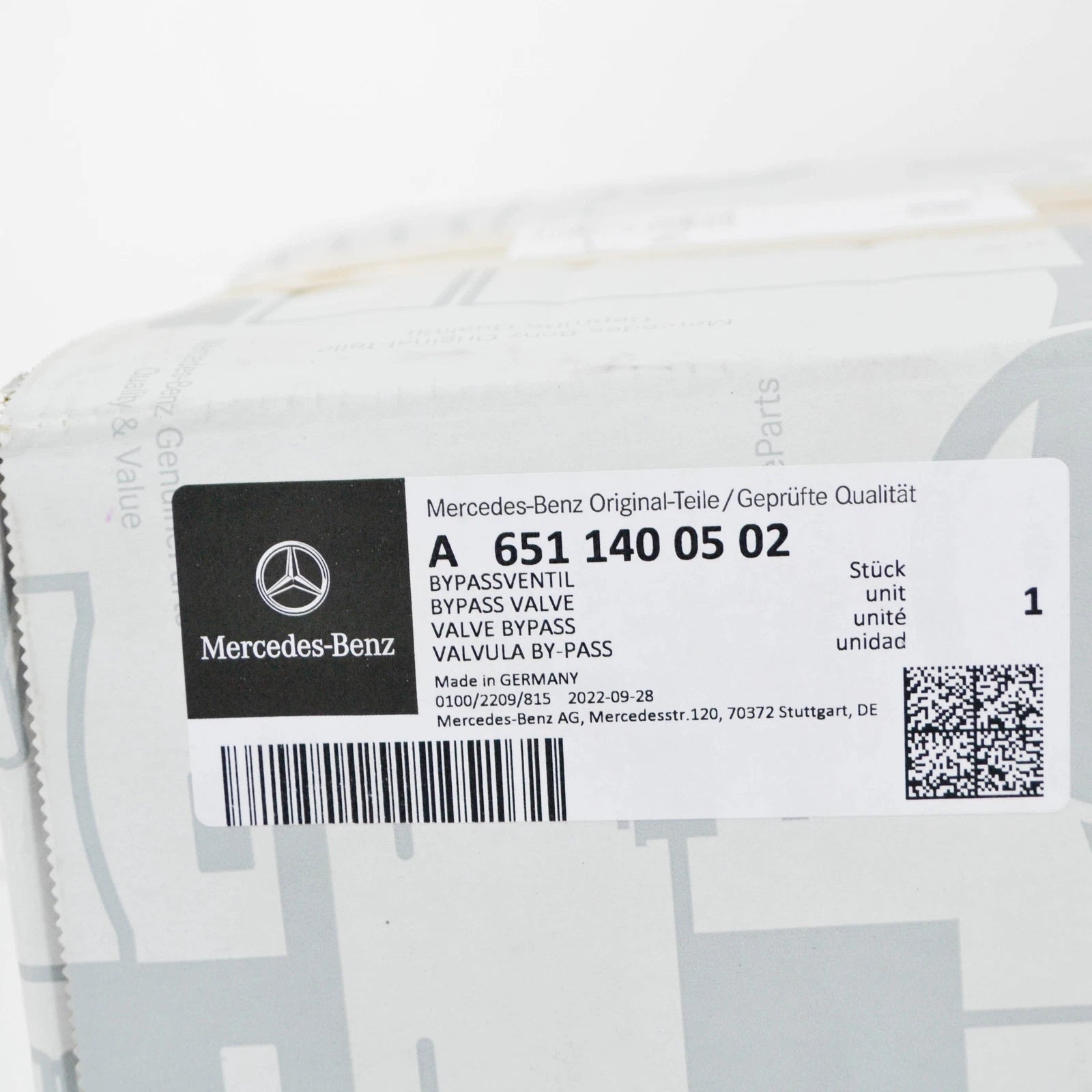 NEW MERCEDES-BENZ C W204 BYPASS VALVE A6511400502