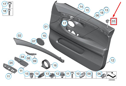 NEW BMW 5 F07 FRONT DOOR LOCKING BUTTON COVER BLACK 51429156513 ORIGINAL