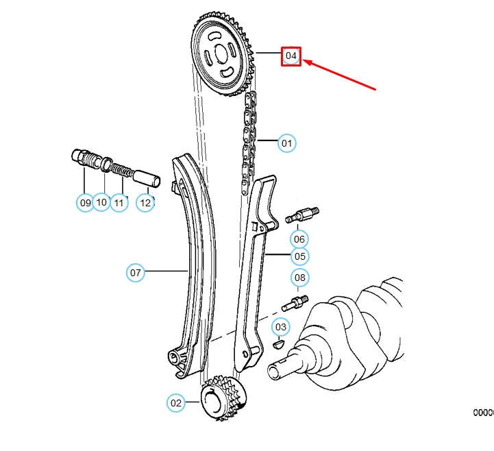 NEW BMW 3 E36 TIMING CHAIN SPROCKET 11311722841 1722841 ORIGINAL