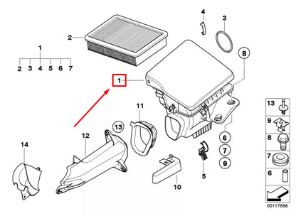 NEW BMW Z4 ROADSTER E85 AIR CLEANER ASSEMBLY 7514876 13717514876 ORIGINAL