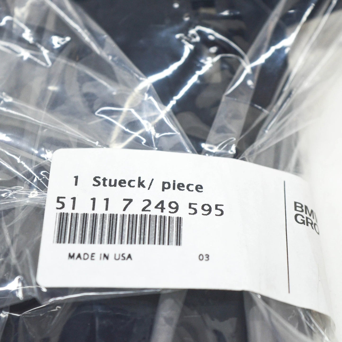 NEW BMW X3 F25 FRONT LEFT CLOSED GRID GRILLE WITH PDC HOLE 51117249595 ORIGINAL