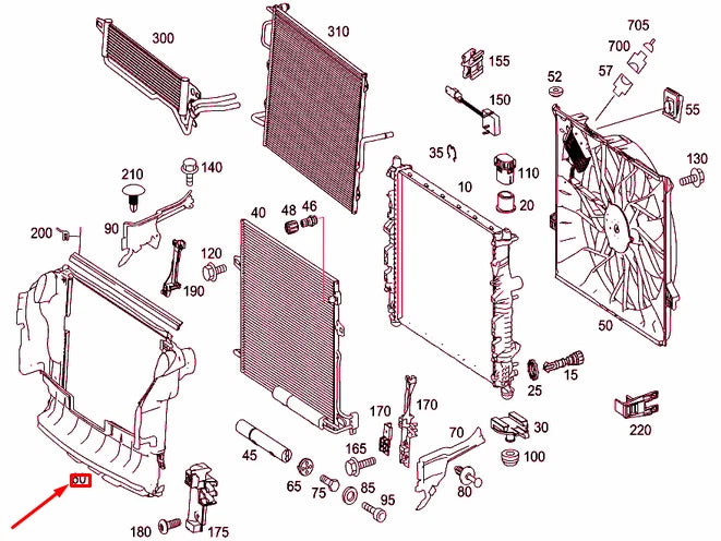 NEW MERCEDES-BENZ ML W164 AIR DEFLECTOR SHIELD A1645000116 ORIGINAL