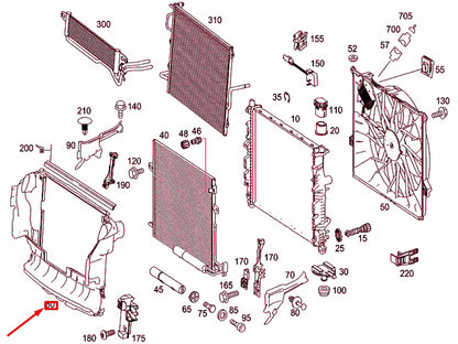 NEW MERCEDES-BENZ ML W164 AIR DEFLECTOR SHIELD A1645000116 ORIGINAL
