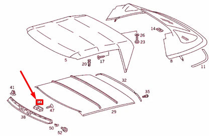 NEW MB SL R129 FOLDING TOP FRONT PANELLING RECESS A12977800559051