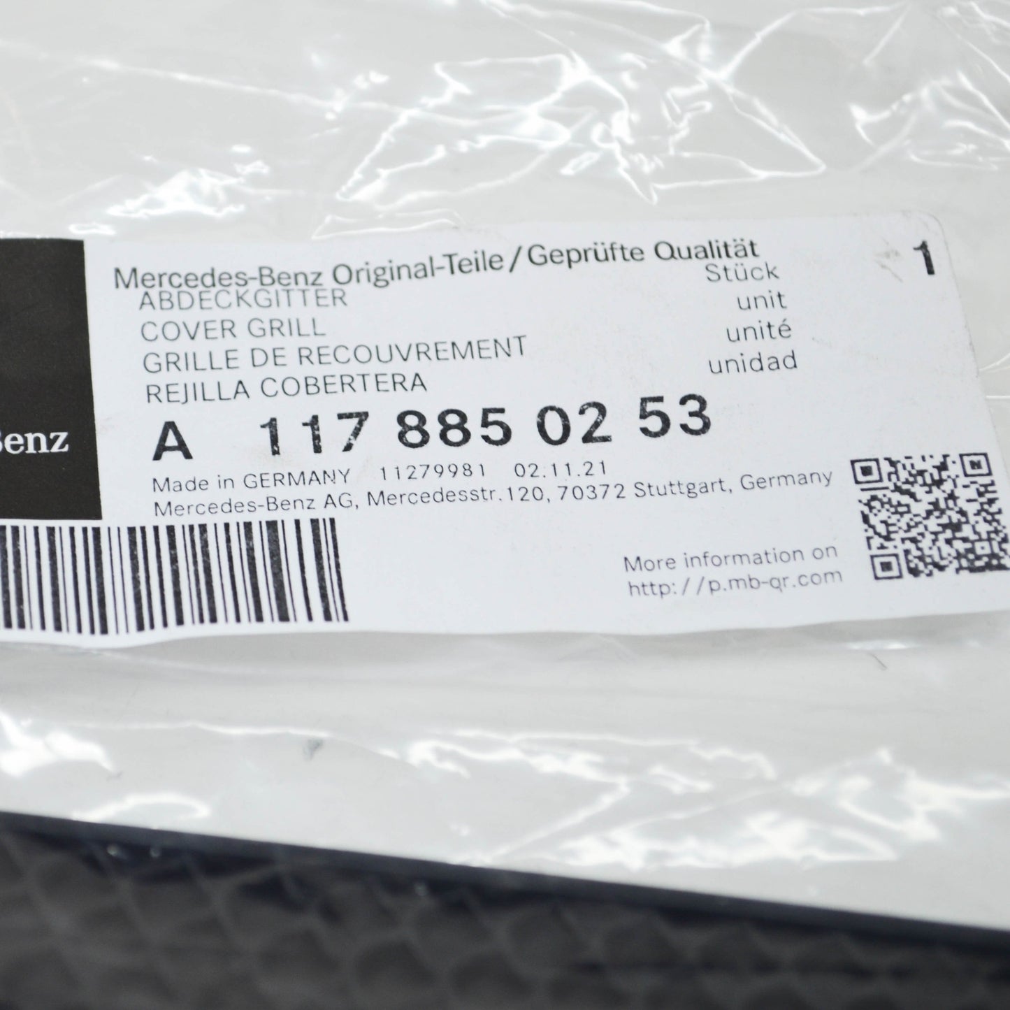 NEW MERCEDES-BENZ CLA C117 REAR BUMPER RIGHT GRILLE COVER A1178850253 ORIGINAL