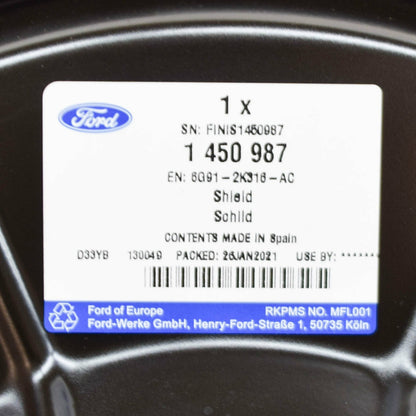 new ford kuga c394 mk1 rear right brake disc splash shield 1450987 original