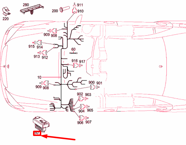 NEW MERCEDES-BENZ S W221 POTENTIAL DISTRIBUTOR BLOCK A0045468540 ORIGINAL