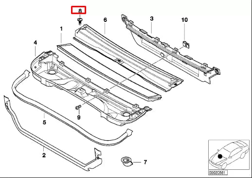 NEW BMW 3 E46 CABIN AIR FILTER LOCK 64318385244 8385244 ORIGINAL