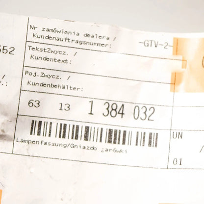 NEW BMW 3 E36 TURN SIGNAL BULB HOLDER SOCKET 63131384032 1384032 ORIGINAL