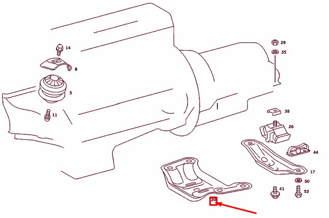 NEW MERCEDES-BENZ 190 W201 ENGINE SUPPORT REAR A2012421601 ORIGINAL