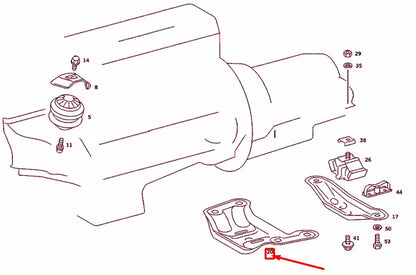 NEW MERCEDES-BENZ 190 W201 ENGINE SUPPORT REAR A2012421601 ORIGINAL