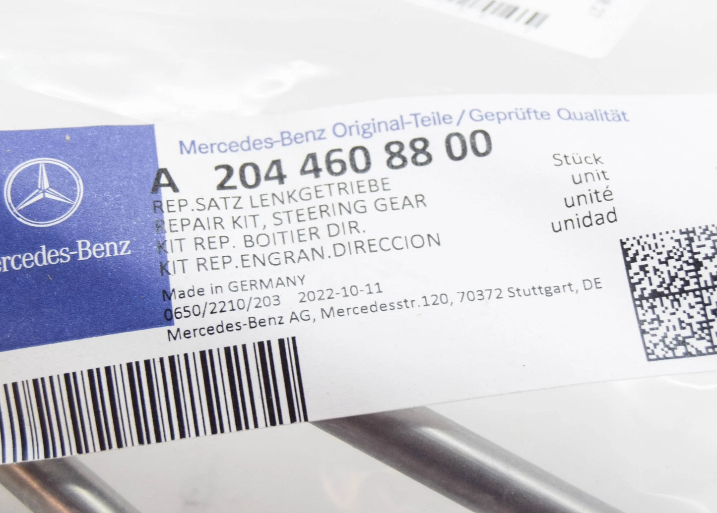 NEW MERCEDES-BENZ C W204 STEERING GEAR REPAIR KIT RHD A2044608800 ORIGINAL