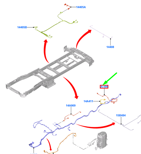 new ford transit mk4 rear brake pad wear warning wire 1890111 original